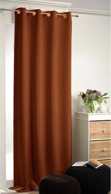 Produktbild von Verdunklungsgardine mit Ösen (Braun), Größe: 270x235cm