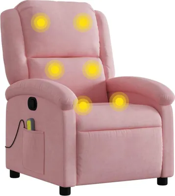 Image de fauteuil de massage vidaXL velours rose