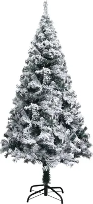 Image de vidaXL Arbre de Noël artificiel avec neige vert 150 cm PVC