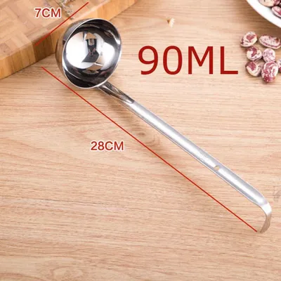 Imagen del producto de Cucharón grande de acero inoxidable, cucharas para sopa en 3 tamaños, 90 ml