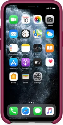Produktbild von Apple MXM62ZM/A, Hauthülle, Apple, iPhone 11 Pro, 14,7 cm (5.8"), Granat