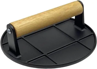 Productafbeelding van Hamburgerpers - Vleespers Grill - Gelijkmatig Grillen - Hittebestendig Aluminium - 17 x 76 x 168 cm - Zilver