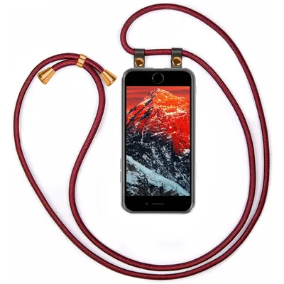 Produktbild von UMHÄNGEHÜLLE + KORDEL für iPhone 7 Plus / iPhone 8 Plus, Farbe:Shiny Red