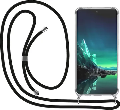 Obrázok produktu pre Smartphonica Puzdro na telefón vhodné pre Motorola Edge 40 Neo s káblom a nárazníkom - puzdro s káblom na telefón - TPU zadný kryt Puzdro odolné proti nárazom so šnúrkou - priehľadné