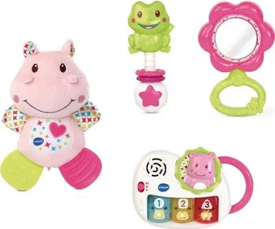 Image de Coffret Naissance VTECH BABY Éveil des Sens, Rose, 0-36 Mois, Hippo en Peluche