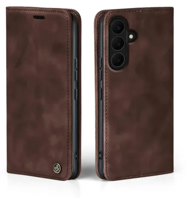 Produktbild von Handy Hülle für Samsung Galaxy A27 5G Klapphülle Bookcase Flip Cover Handy Tasche Etui Farbe: Dunkelbraun