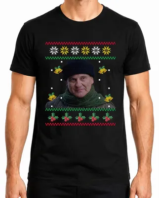 Productafbeelding van Harry Kevin, "Alleen thuis" kersttrui, heren T-shirt, zwart, maat S