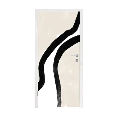 Obrázok produktu pre MuchoWow® Tapety na dvere - Samolepiaca fólia na dvere - Abstraktné - Línia - Dizajn - Pastel - 235x95x0.1cm - Plagát na dvere - Samolepiaca fólia na dvere