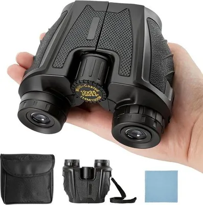 Produktbild von Fernglas 12 x 25: Kompaktes Mini-Fernglas für Kinder und Erwachsene, HD-Taschenfernglas, faltbar mit Tragetasche für die Vogelbeobachtung