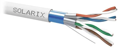 Zdjęcie produktu dla SOLARIX Instalační kabel Solarix CAT6A FFTP LSOH Dca-s2,d2,a1 500m/cívka SXKD-6A-FFTP-LSOH