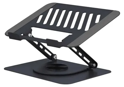 Zdjęcie produktu dla Podstawka metalowa stojak laptop tablet do 15 cali 15" regulacja obrót 360° / NBSTAND360
