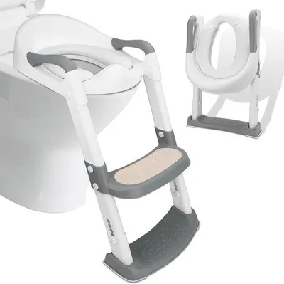Produktbild von Famanu Toilettensitz für Kinder mit Treppe - verstellbar, rutschfeste Tritte, 38-47 cm