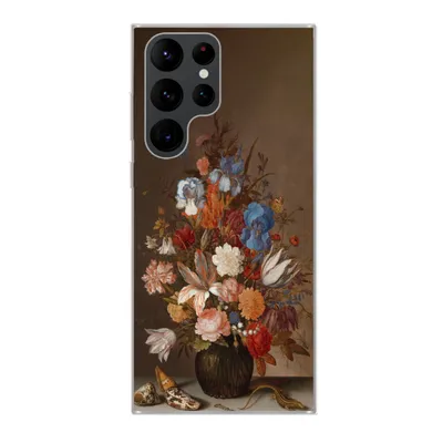 Produktbild von MuchoWow® Handyhülle Schutzhülle Hülle für Samsung Galaxy S22 Ultra Stilleben mit Blumen - Kunst - Alte Meister Silikon Softcase Handy Hülle - Abbildung