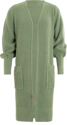 Produktbild von Knit Factory Patty Lange Strickjacke - Sage Green - 36/38