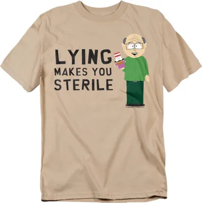 Image de South Park - "Lying Makes You Sterile" T-shirt unie homme/femme TV21607 (S) (Sand)