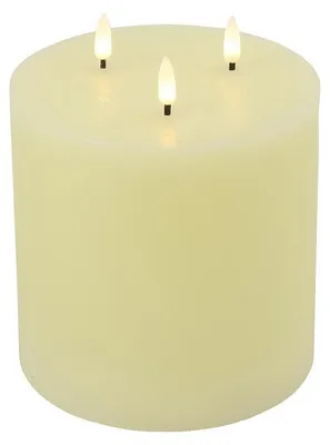 Produktbild von Countryfield LED Stumpenkerze - stimmungsvolle Kerze 15x15x17,5cm creme