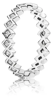 Produktbild von Pandora Ring Damen Quadrate Zirkonia Sterling-Silber 190944CZ Gr. 52