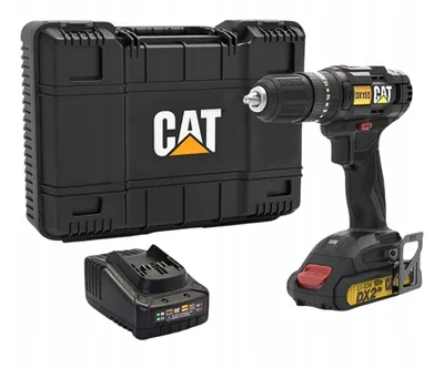 Produktbild von Schlagbohrschrauber CAT 18V 50Nm 2 Ah AKKU + LADEGERÄT + BUTTER