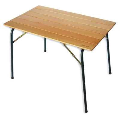 Imagen del producto de Mesa plegable - Para caravana - Madera de alerce maciza - 100 x 60 cm - Con bolsa de transporte