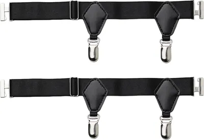 Produktbild von Sockenhalter, Gürtelhalter für Männer und Frauen, verstellbar, rutschfest, Sockenband, Hosenträger, Wadenschlaufe, Sockenclip, Schnalle für Strümpfe