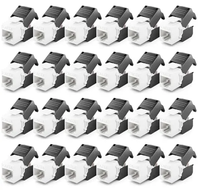 Produktbild von deleyCON CAT6A Keystone Jack Modul 10 Gbit/s RJ45 LSA, 24 Stück