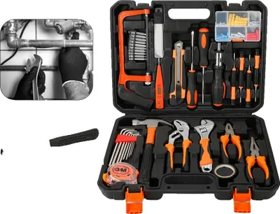 Immagine prodotto di Set di utensili, materiale in acciaio inossidabile, 59 pezzi, compatibile per uso domestico, applicabile per lavorazioni metalliche, custodia portatile