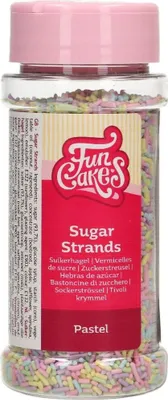 Produktbild von FunCakes Streudekor Zuckerstreusel / Zuckerstränge Pasteltöne 80 g