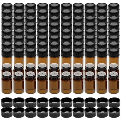 Immagine prodotto di Solidchoice - Set di 100 flaconi in vetro marrone per oli essenziali