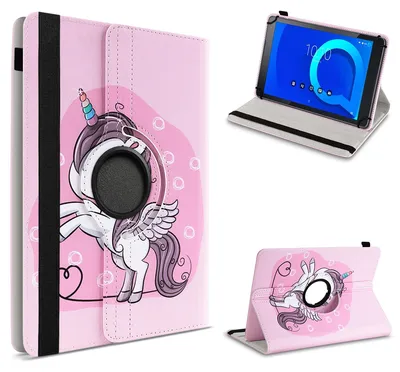 Produktbild von Tablet Hülle für Telekom T Tablet Tasche Schutzhülle Case 360 Grad Drehbar CoverFarbe 360 Uni:Motiv 15