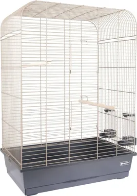 Produktbild von FLAMINGO Sittichkäfig Marja 54x34x75 cm Metallic-Taupe