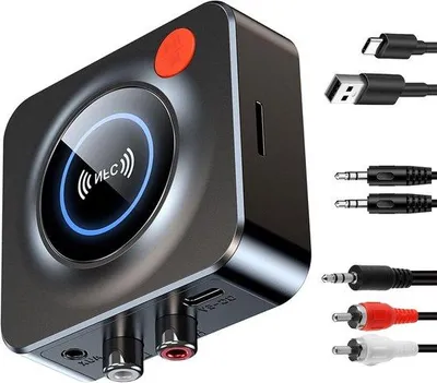 Produktbild von Bluetooth 5.1 RCA 3,5 mm AUX Bluetooth-Adapter, kabelloser HiFi-Audioempfänger für Auto, Smartphone, Tablet, hohe Klangqualität, ideal