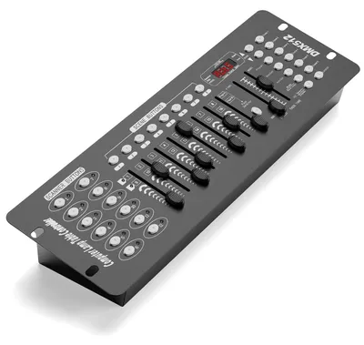 Produktbild von DMX Lichtcontroller - 192-Kanal Lichtpult - Mit MIDI-Steuerung - 90–240V - EU-Stecker - Für Bühne und DJ - Schwarz