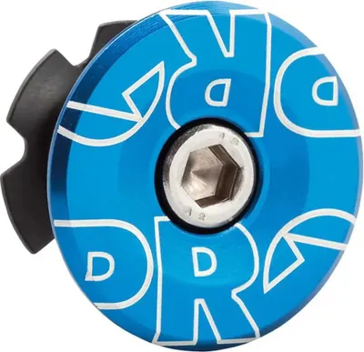 Image de Capuchon de jeu de direction PRO en aluminium avec griffe 1 1/8 pouce bleu