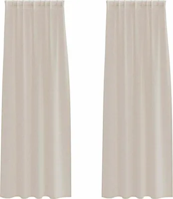 Produktbild von vidaXL Voile-Vorhang 2 stk. Sand 225 x 140 cm Polyester