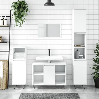 Obrázek produktu pro Maison Exclusive – koupelnová skříňka bílá 30x30x100 cm dřevěný materiál