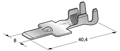 Produktbild von Flachstecker MTA MAXI M800 | 8mm | 10-16mm²