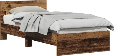 Obrázek produktu pro vidaXL Rám postele s čelem z regenerovaného dřeva 90 x 200 cm materiál na bázi dřeva