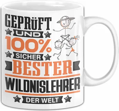 Produktbild von Wildnislehrer Geschenk Lustiger Spruch für Wildnislehrer Geschenkidee Bester Wildnislehrer Der Welt (Weiß)
