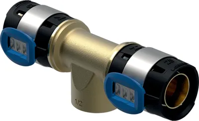 Produktbild von GEBERIT FlowFit T-Stück 32 x 3/4" x 32 mm IG 620163001
