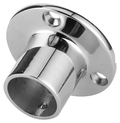 Imagen del producto de Base redonda de acero inoxidable 316 para barandillas marinas, con ángulo de 90 grados, compatible con tubos de 32 mm