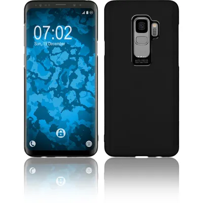 Produktbild von PhoneNatic Case kompatibel mit Samsung Galaxy S9 - Hülle schwarz Velvet Hard-case Cover