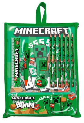 Productafbeelding van Minecraft Stationery Set met houder