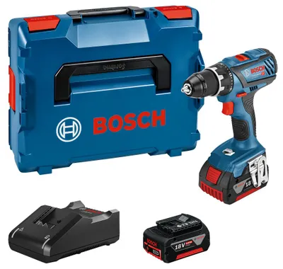 Image de Perceuse-visseuse 18V GSR 18V-28 + 2 batteries 4Ah + chargeur + L-BOXX - BOSCH - 060186610H
