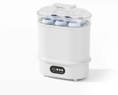 Produktbild von Zimilo Babyflaschen-Sterilisator & Trockner, 6 Flaschen, 4 Funktionen, One-Touch, Auto-Off, Filter, Flaschenwärmer für Babyflaschen & Sauger, Weiß