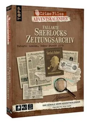 Produktbild von Crime Files - Fallakte: Sherlocks Zeitungsarchiv. Der geniale Krimi-Adventskalender