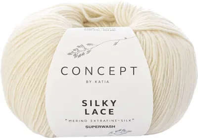 Zdjęcie produktu dla Katia Silky Lace 152 Off White Przędza dziewiarska