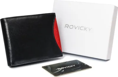 Obrázok produktu pre Tenká pánska peňaženka z prírodnej kože so zipsom - Rovicky