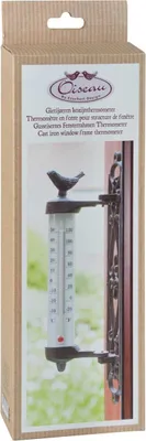 Produktbild von Esschert Design Wandthermometer Vogel in Giftbox; BR20; 5,4x9,4x27,3 cm