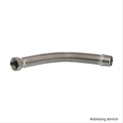 Produktbild von Edelstahlwellrohr flex. ausziehbar 1"AG 750-1500 mm, inkl. Dichtung