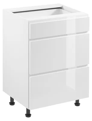 Immagine prodotto di Mobiletto con cassetti ARBOR - larghezza 60 cm, bianco lucido / bianco